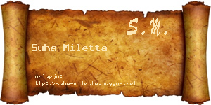 Suha Miletta névjegykártya